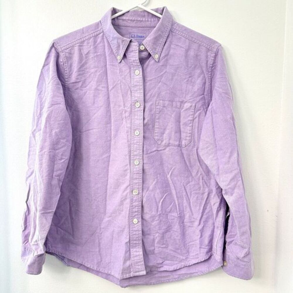 L.L. Bean Button Down Long Sleeve‎ for Men Light Purple Size Medium